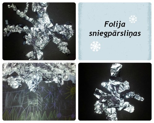 Folija sniegpārsliņas+