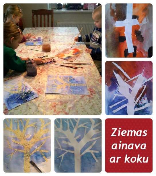 Ziemas ainava ar koku